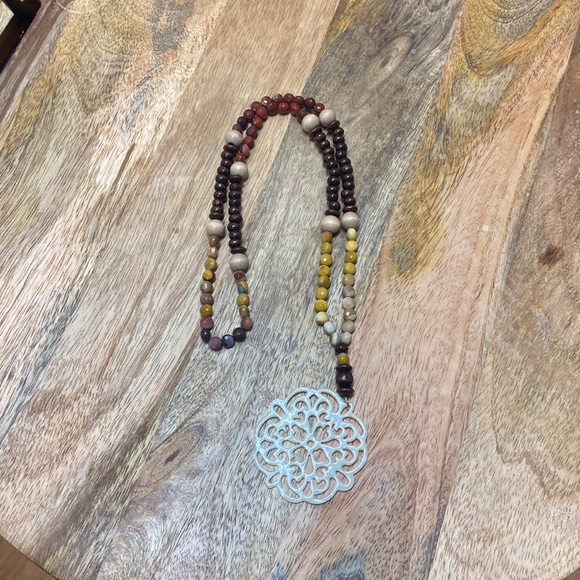 Mookite and Wood Necklace - Picture 7 of 7